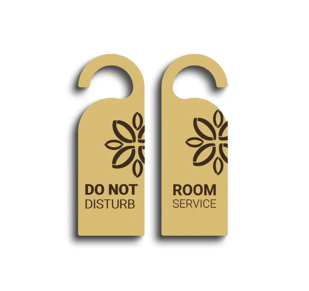 Door hangers, branded with The Bridge Clubhouse identity