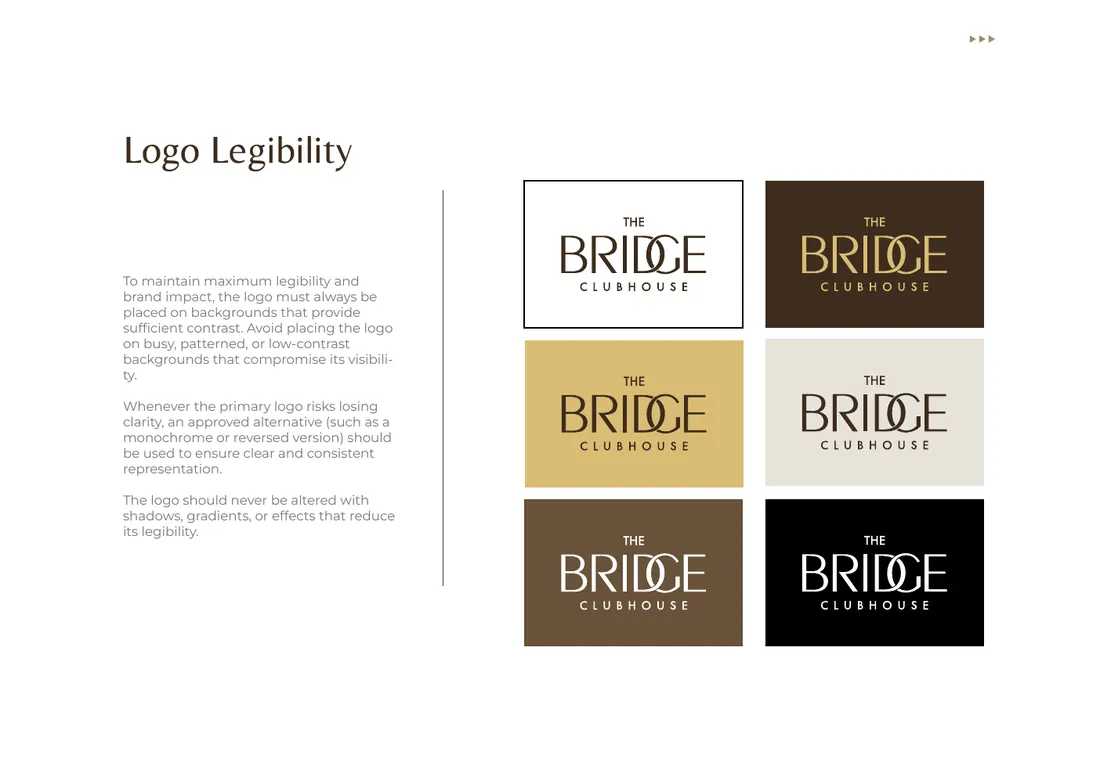 Brand manual, page 17: Logo legibility