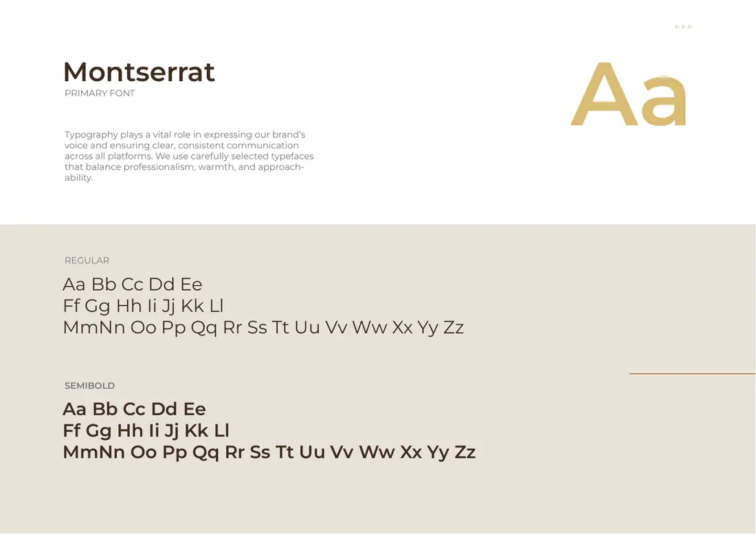 Brand manual, page 28: Primary typeface