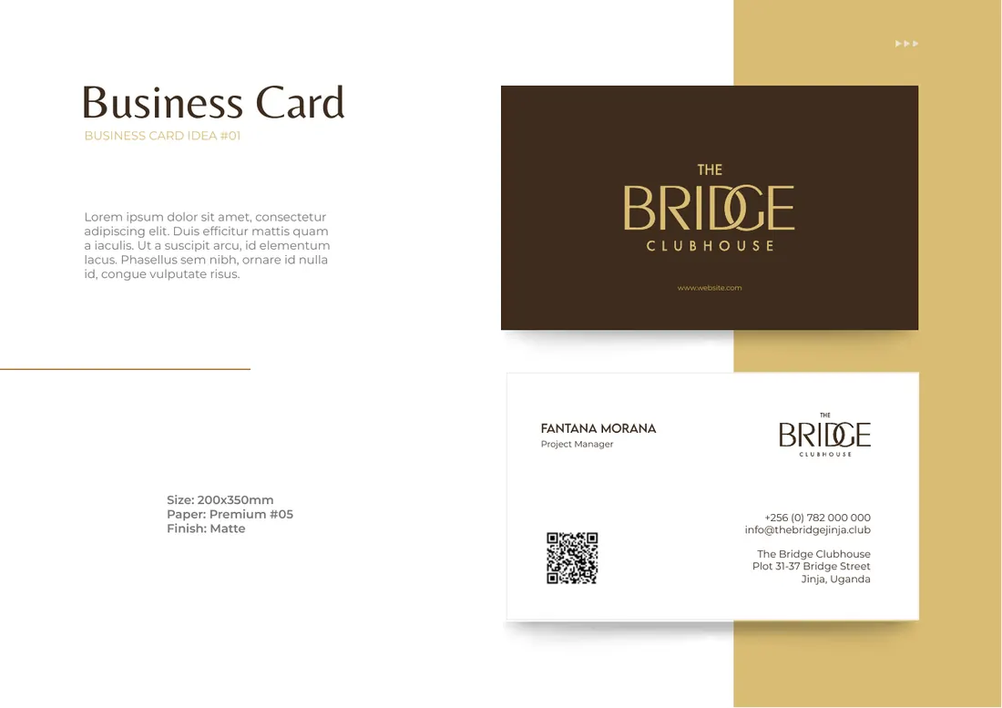Brand manual, page 32: Business card
