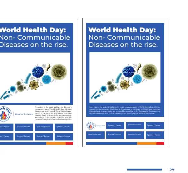 Co-branded poster: World Health Day, branded with the Reach Out Mbuya identity
