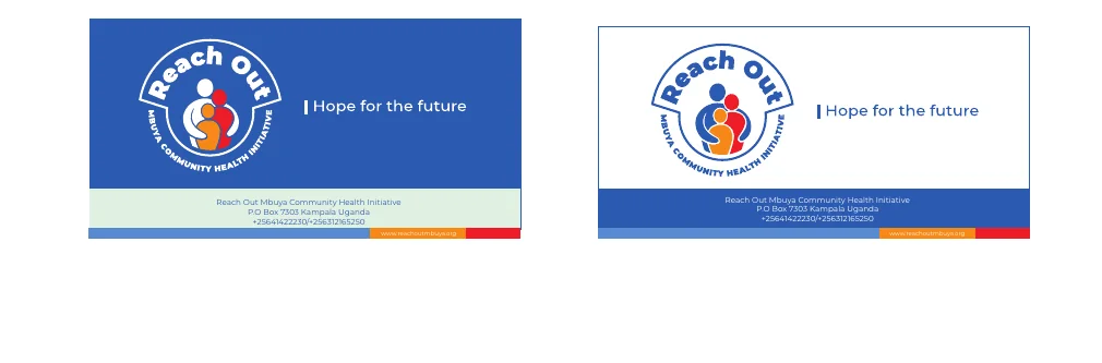 Wall signage, branded with the Reach Out Mbuya identity