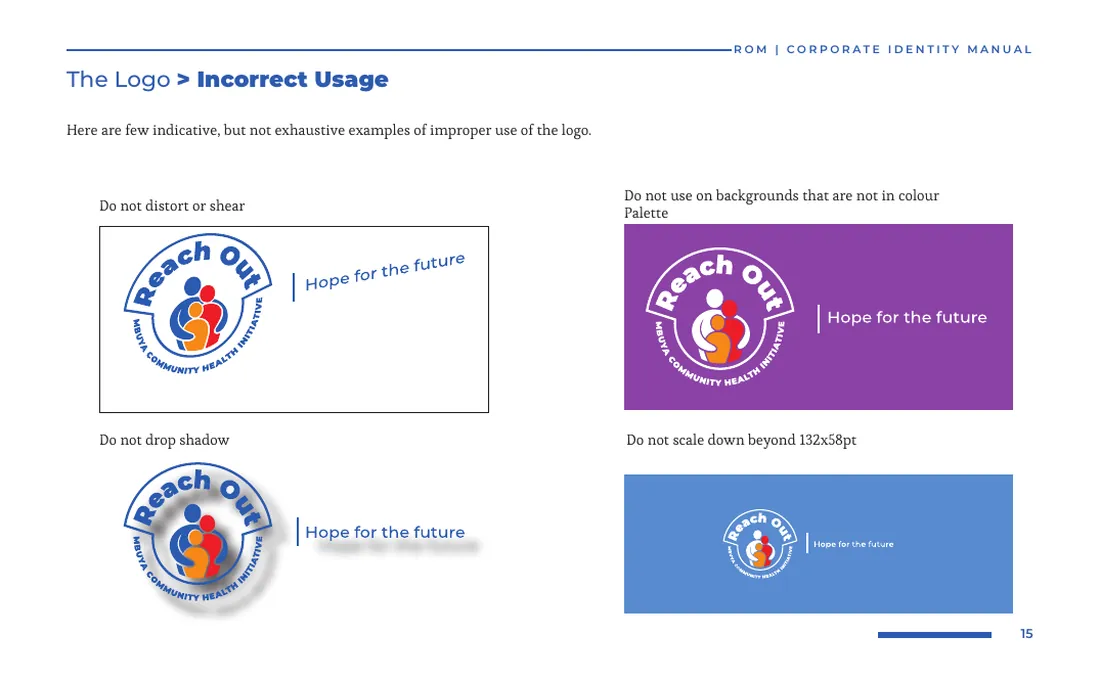 Brand manual: Incorrect usage