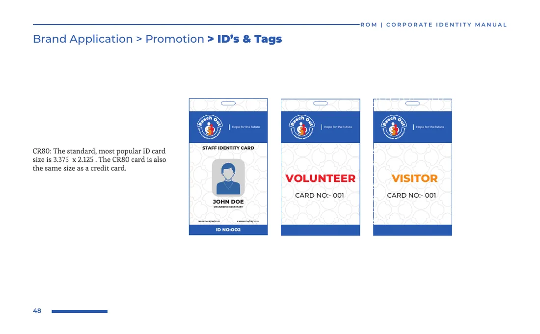 Brand manual: IDs and tags
