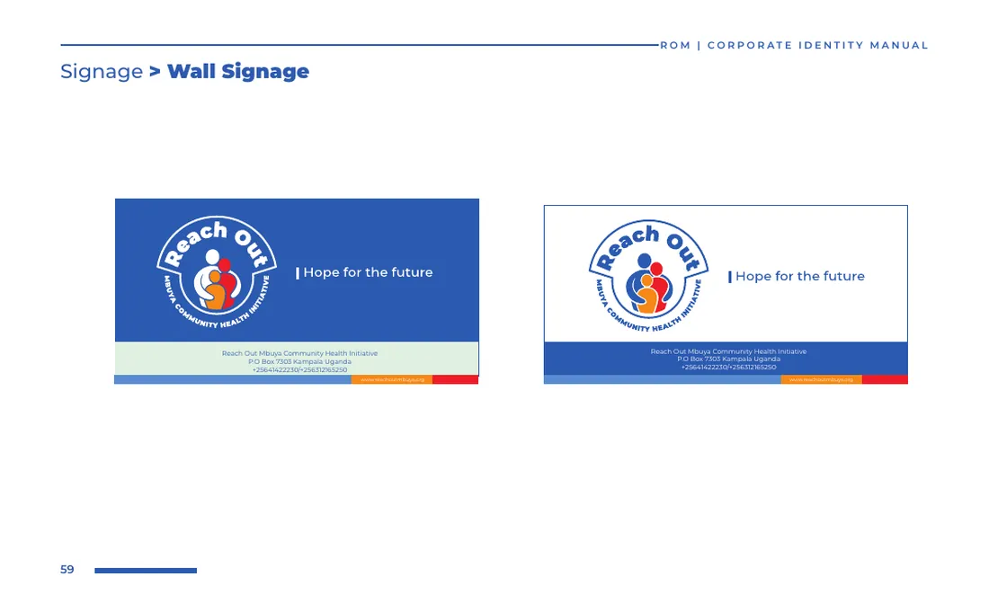 Brand manual: Wall signage