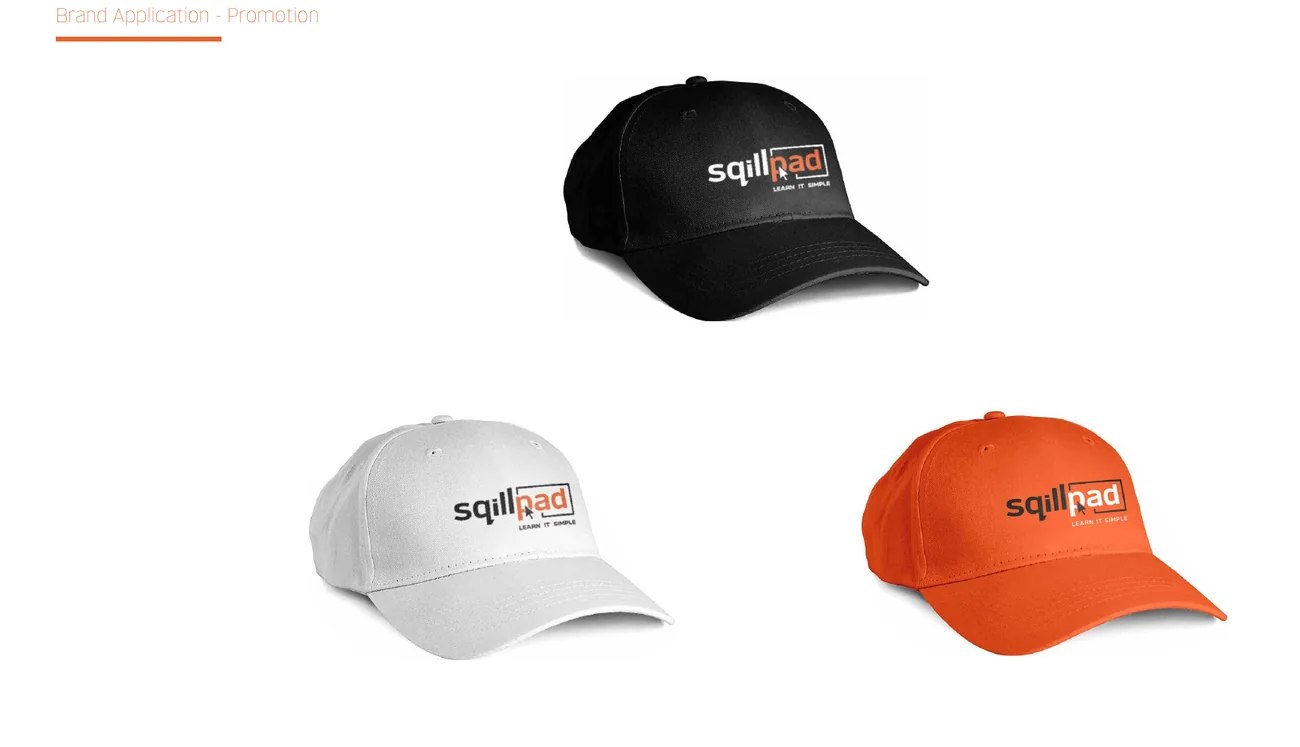 Caps, branded with the Sqillpad identity