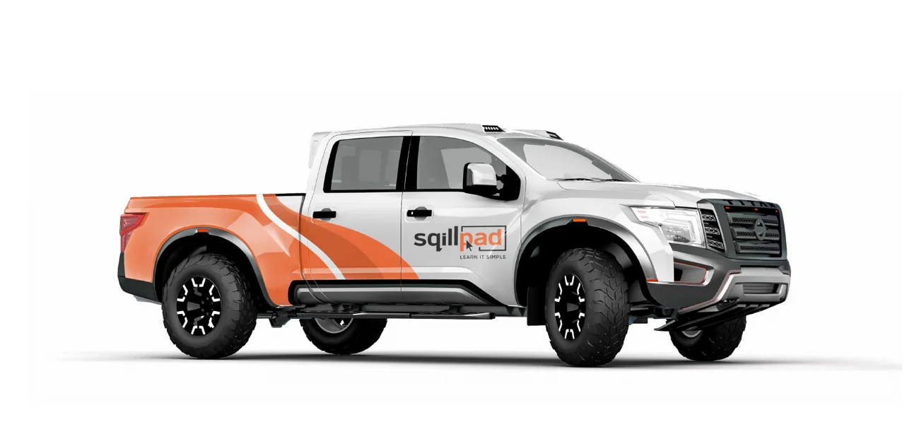 Fleet branding, branded with the Sqillpad identity