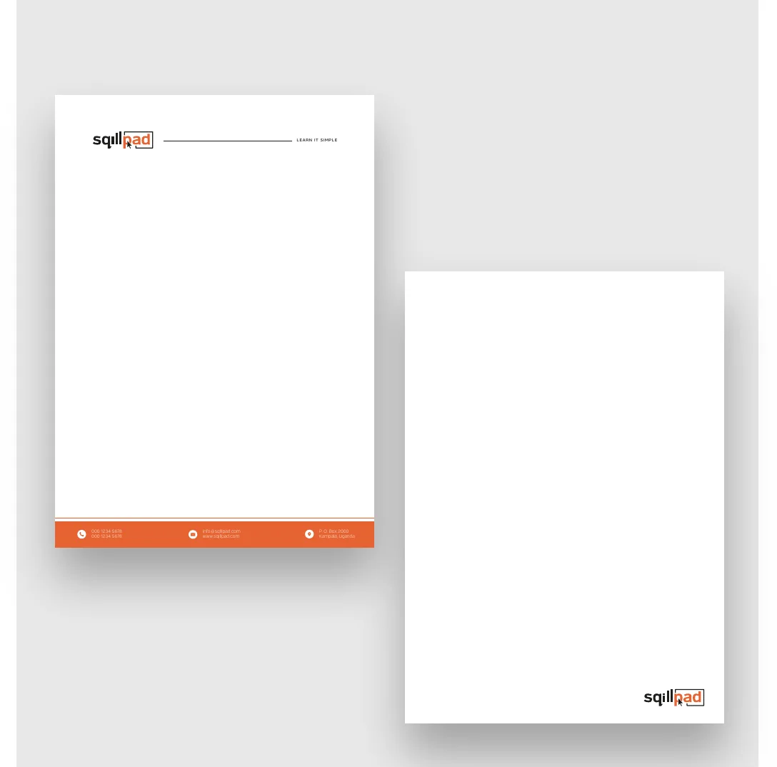 Letterhead, branded with the Sqillpad identity