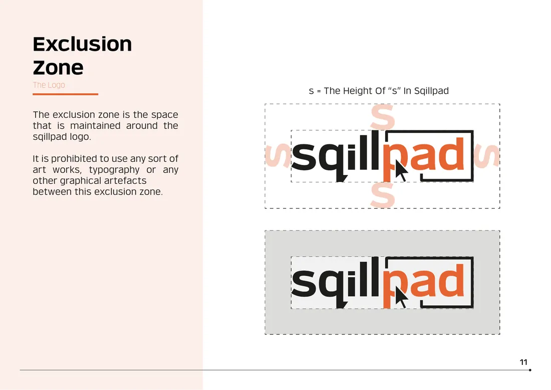 Brand manual: Exclusion zone
