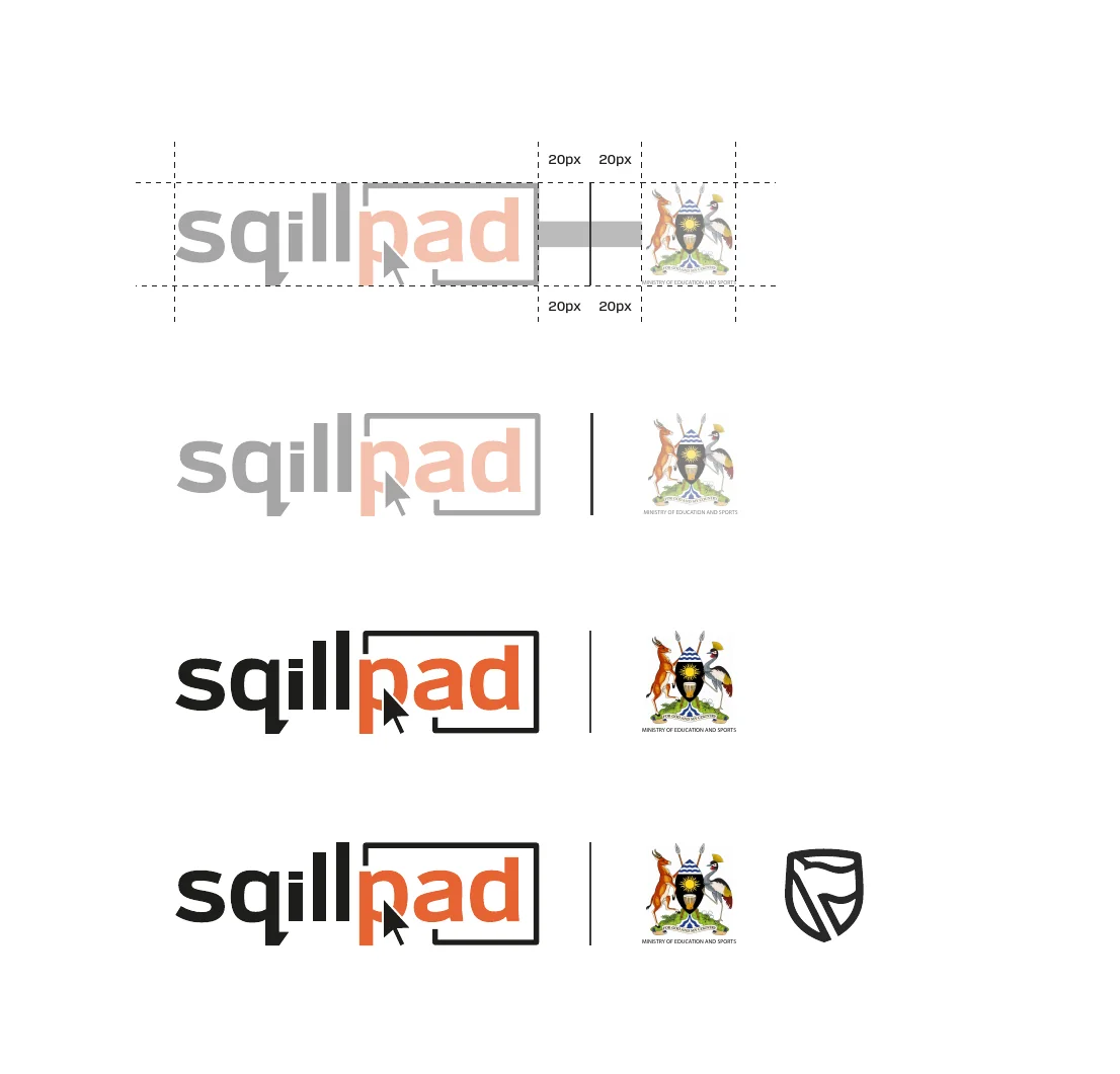 The Sqillpad logo beside partner logos, separated by a 1 pixel line