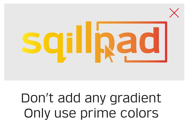 Incorrect logo usage: gradient