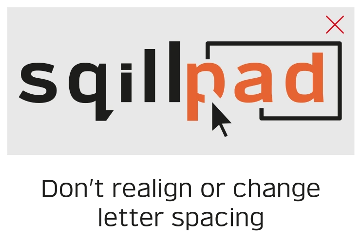 Incorrect logo usage: re-spaced