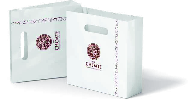 Print & Production — Branded bags for The Choate, featured in our production portfolio.