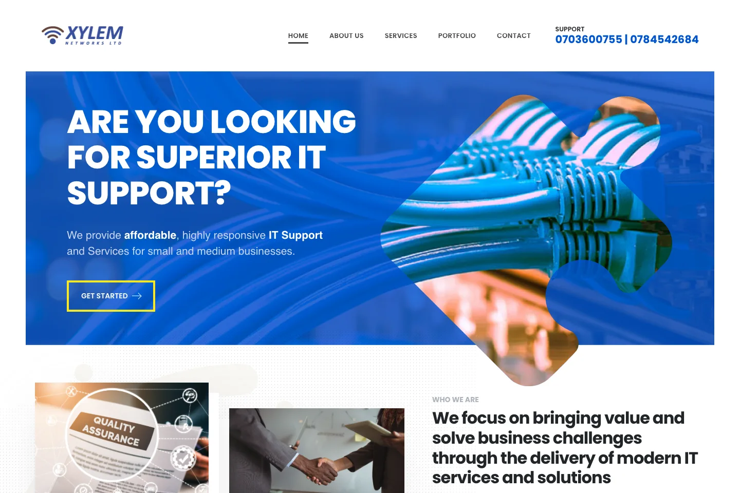 Xylem Networks website